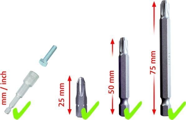Bit set with holder Ks tools 911.2008