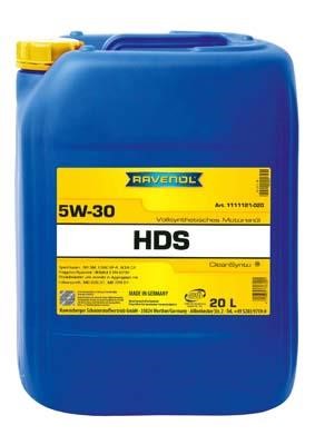 Ravenol 1111121-020-01-999 Engine oil Ravenol HDS 5W-30, 20L 111112102001999 111112102001999 Ravenol Engine oil Ravenol HDS 5W-30, 20L