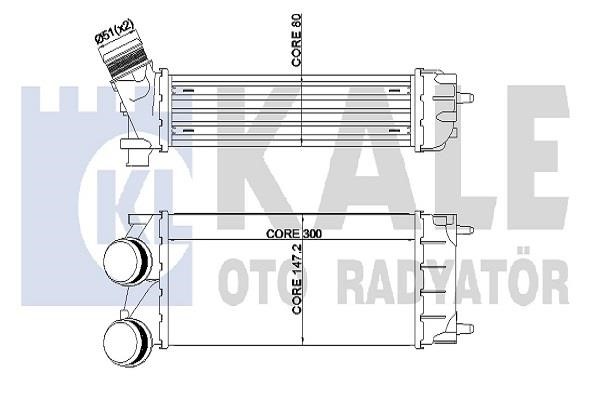 Kale Oto Radiator 344870 Intercooler, charger 344870