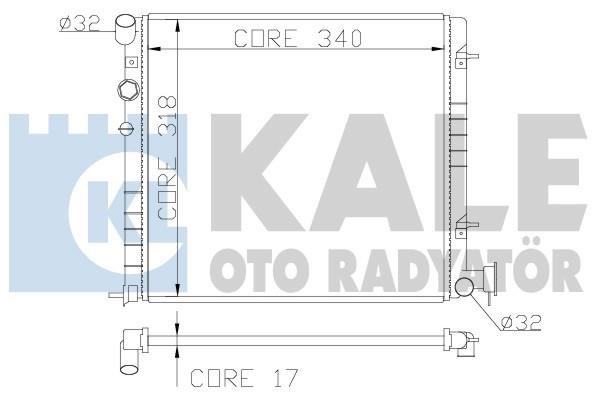 Kale Oto Radiator 372500 Radiator, engine cooling 372500