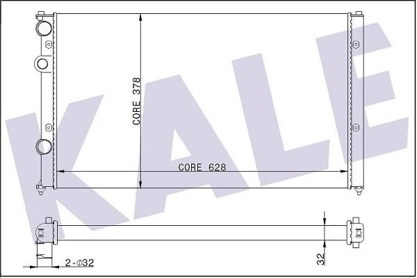 Kale Oto Radiator 346050 Radiator, engine cooling 346050