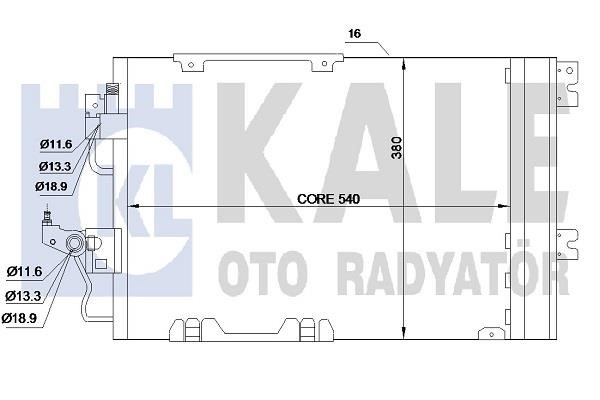 Kale Oto Radiator 350650 Condenser 350650