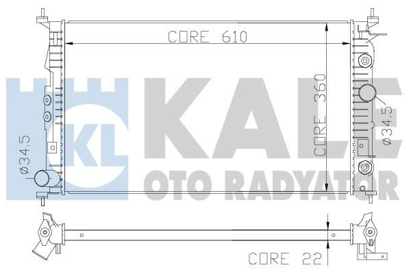 Kale Oto Radiator 374200 Radiator, engine cooling 374200