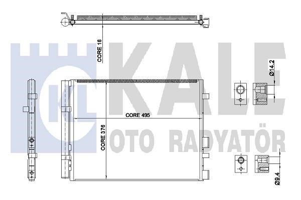 Kale Oto Radiator 342990 Cooler Module 342990