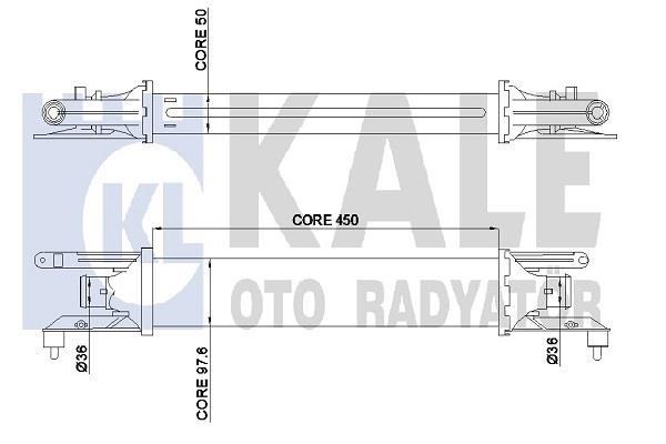 Kale Oto Radiator 350855 Intercooler, charger 350855