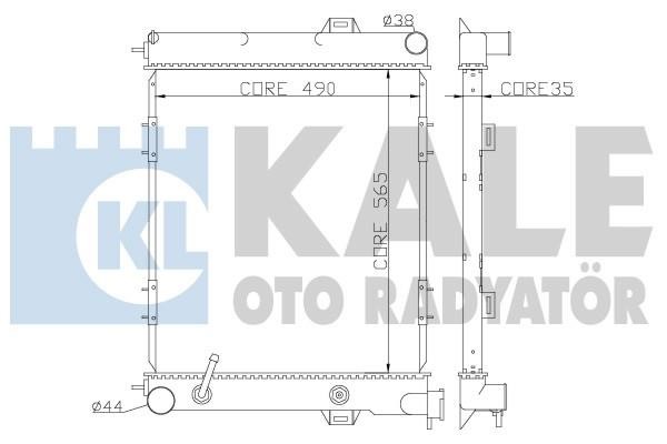 Kale Oto Radiator 342080 Radiator, engine cooling 342080