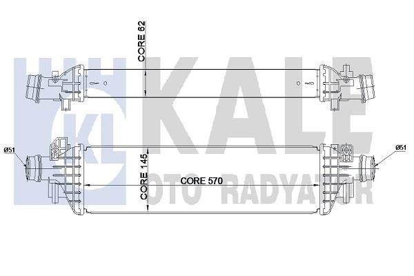 Kale Oto Radiator 345070 Intercooler, charger 345070