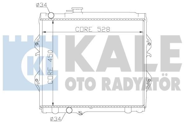 Kale Oto Radiator 371800 Radiator, engine cooling 371800