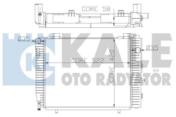 Kale Oto Radiator 370300 Radiator, engine cooling 370300