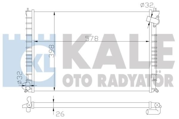 Kale Oto Radiator 342030 Radiator, engine cooling 342030