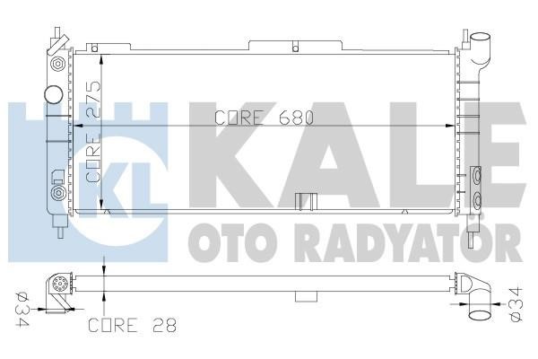 Kale Oto Radiator 371400 Radiator, engine cooling 371400