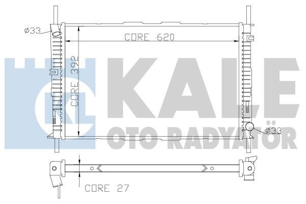 Kale Oto Radiator 368700 Radiator, engine cooling 368700