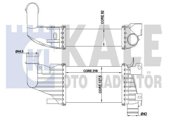 Kale Oto Radiator 345025 Intercooler, charger 345025