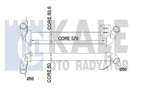 Kale Oto Radiator 345120 Intercooler, charger 345120