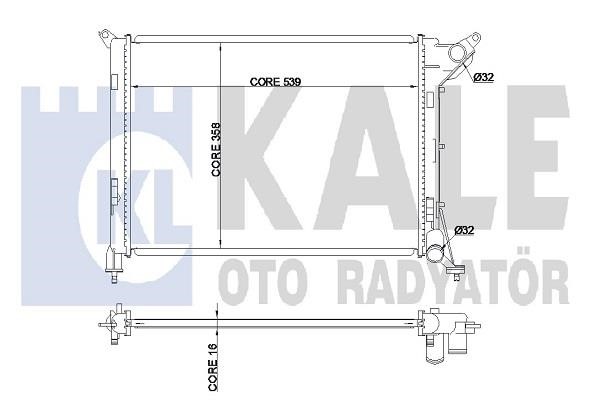 Kale Oto Radiator 342035 Radiator, engine cooling 342035