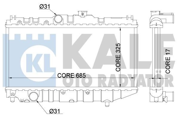 Kale Oto Radiator 342160 Radiator, engine cooling 342160