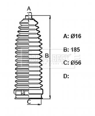 Borg & beck BSG3430 Steering rod boot BSG3430