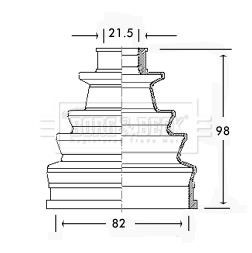 Borg & beck BCB2257 Bellow, driveshaft BCB2257