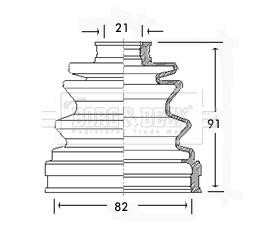 Borg & beck BCB2612 Bellow, driveshaft BCB2612