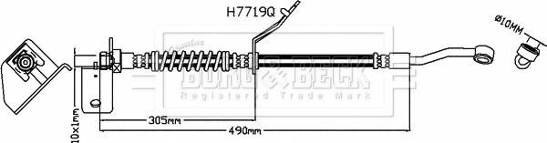 Borg & beck BBH8576 Brake Hose BBH8576