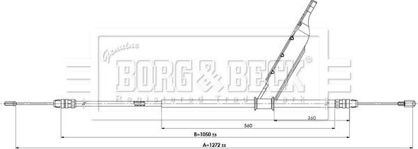 Borg & beck BKB3899 Cable Pull, parking brake BKB3899