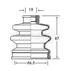 Borg & beck BCB2177 Bellow, driveshaft BCB2177