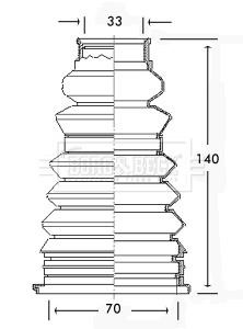 Borg & beck BCB2217 Bellow, driveshaft BCB2217