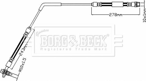Borg & beck BBH8106 Brake Hose BBH8106