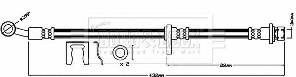 Borg & beck BBH8399 Brake Hose BBH8399