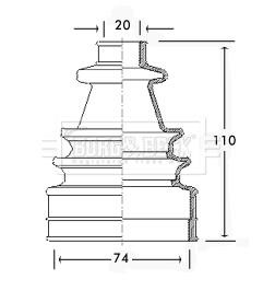 Borg & beck BCB2230 Bellow, driveshaft BCB2230