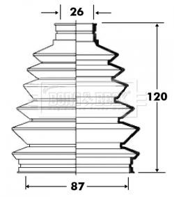 Borg & beck BCB6011 Bellow, driveshaft BCB6011