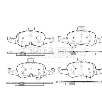 Borg & beck BBP2589 Brake Pad Set, disc brake BBP2589