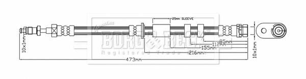 Borg & beck BBH7954 Brake Hose BBH7954