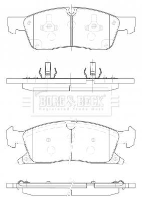 Borg & beck BBP2491 Brake Pad Set, disc brake BBP2491