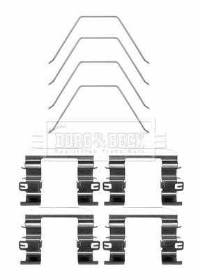 Borg & beck BBK1617 Mounting kit brake pads BBK1617