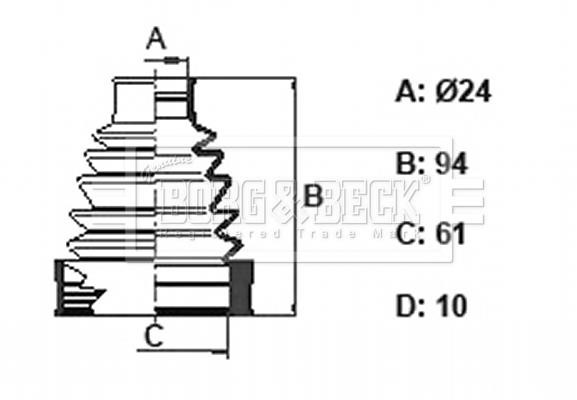 Borg & beck BCB6351 Bellow, driveshaft BCB6351