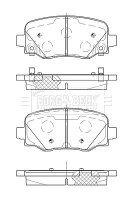 Borg & beck BBP2521 Brake Pad Set, disc brake BBP2521
