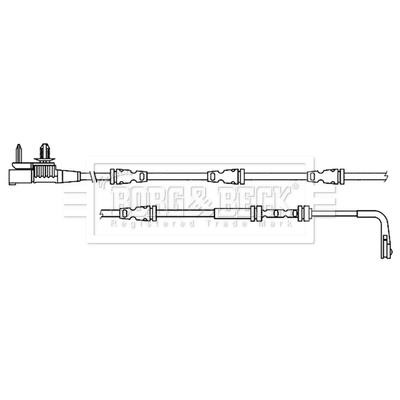 Borg & beck BWL3225 Warning contact, brake pad wear BWL3225