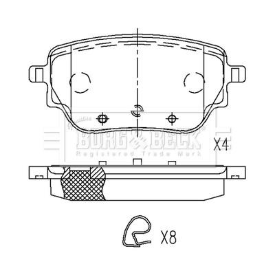 Borg & beck BBP2815 Brake Pad Set, disc brake BBP2815