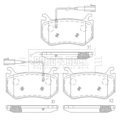 Borg & beck BBP2645 Brake Pad Set, disc brake BBP2645