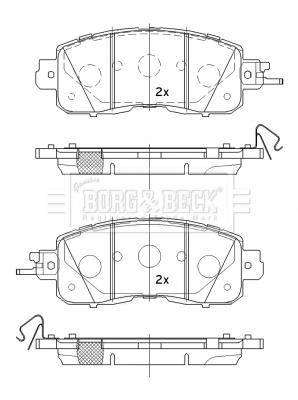 Borg & beck BBP2534 Brake Pad Set, disc brake BBP2534