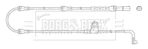 Borg & beck BWL3206 Warning contact, brake pad wear BWL3206