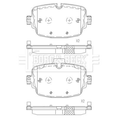 Borg & beck BBP2674 Brake Pad Set, disc brake BBP2674