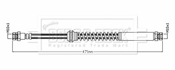 Borg & beck BBH8862 Brake Hose BBH8862