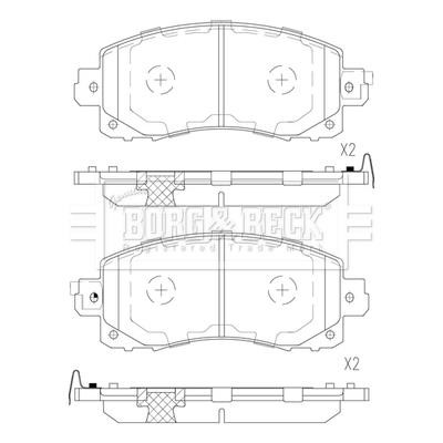 Borg & beck BBP2817 Brake Pad Set, disc brake BBP2817