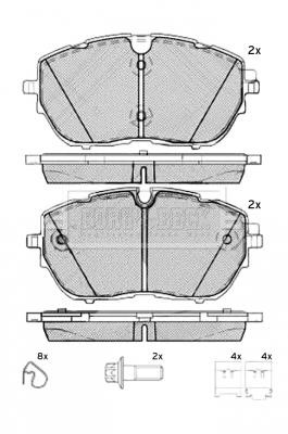 Borg & beck BBP2546 Brake Pad Set, disc brake BBP2546