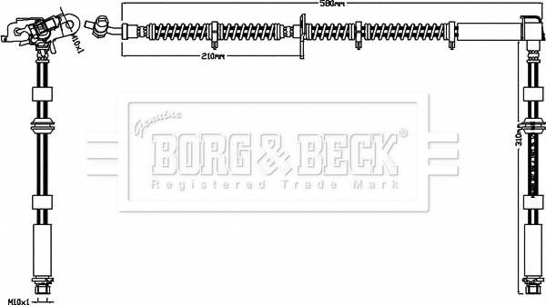 Borg & beck BBH8016 Brake Hose BBH8016