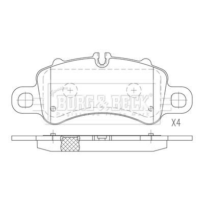 Borg & beck BBP2803 Brake Pad Set, disc brake BBP2803