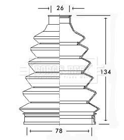 Borg & beck BCB2295 Bellow, driveshaft BCB2295