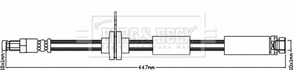 Borg & beck BBH8105 Brake Hose BBH8105